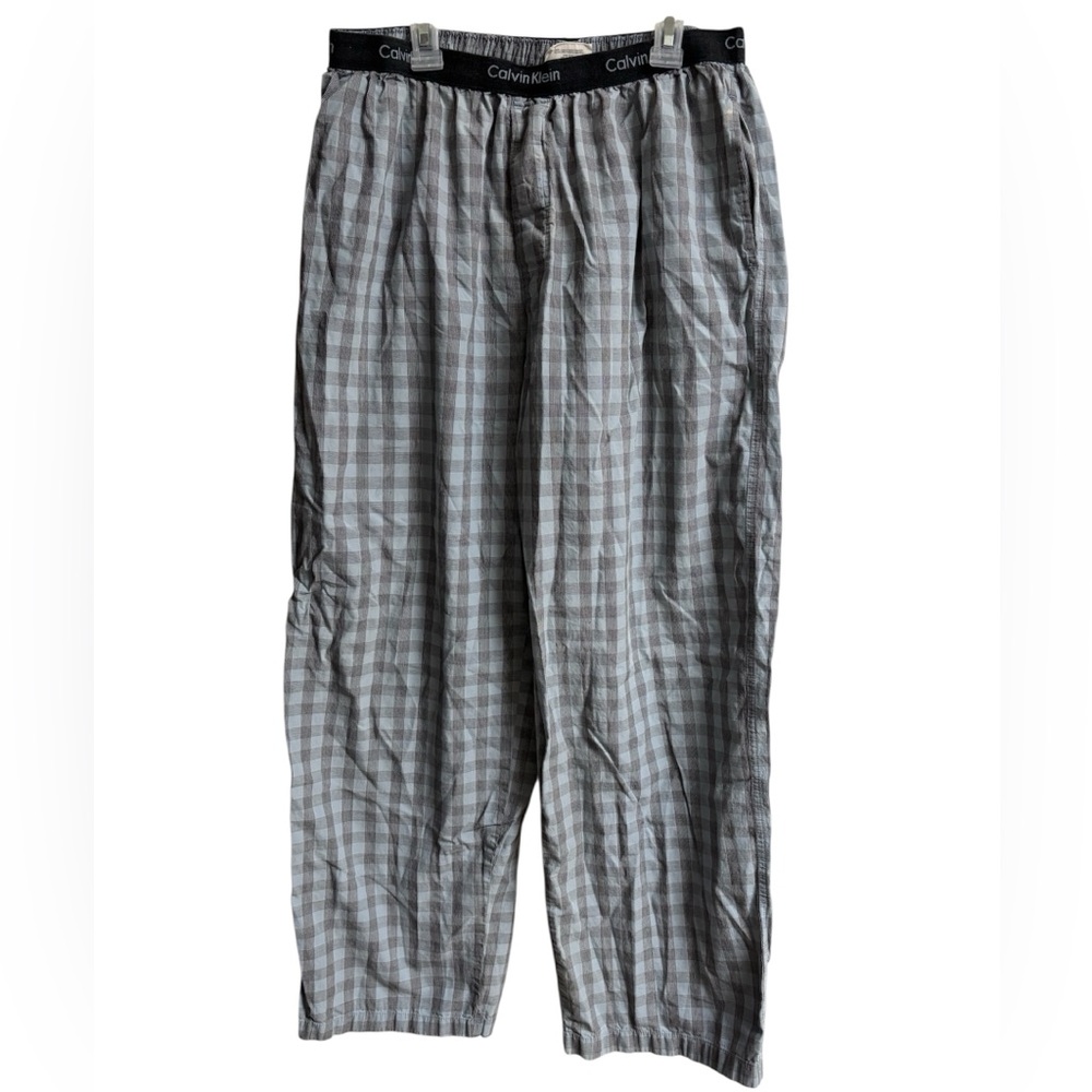 Calvin Klein Black and Gray‎ Checkered Joggers